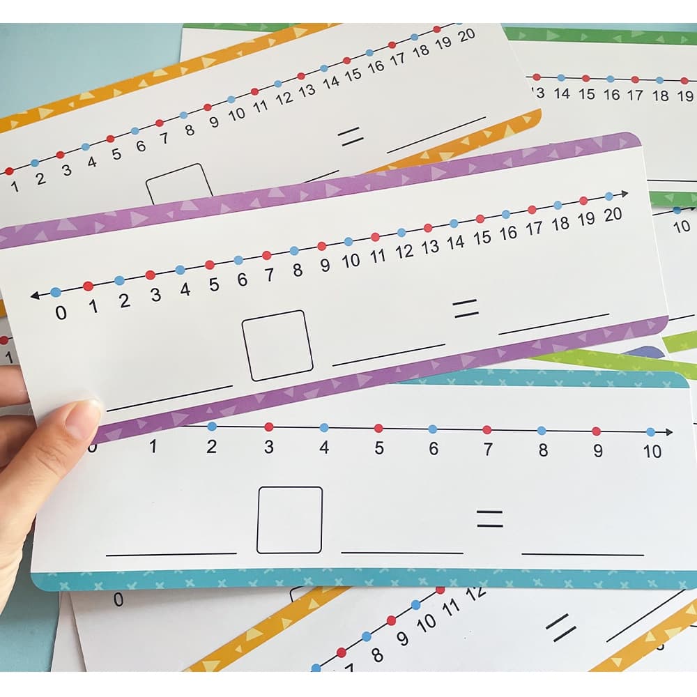 Preschool กระดาษลบตัวเลขคณิตศาสตร์ 0-20 สําหรับเด็ก รูปที่ 5