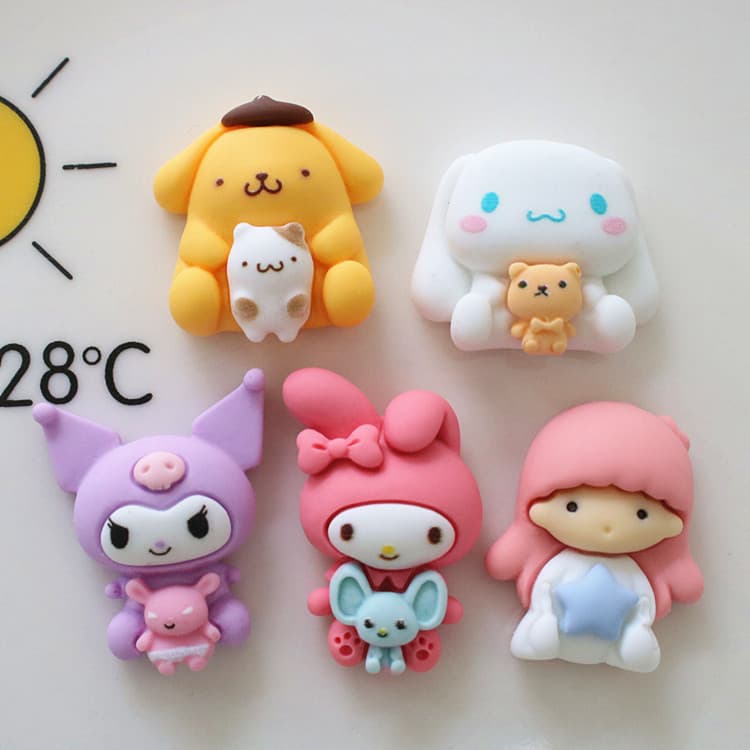 แผ่นกาวเรซิ่น รูปการ์ตูนกระต่าย และลูกสุนัข diy อุปกรณ์เสริม สําหรับตกแต่งรองเท้า รูปที่ 1