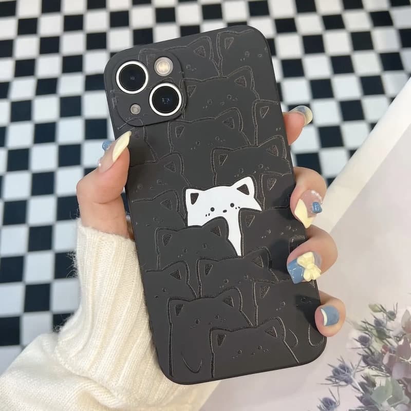 Couple Cute Casing For iPhone 15 14 Plus 13 Pro Max 12 11 Pro Max X Xs Xr 7 8 Plus Xsmax Cartoon Bear Silicone Soft Case รูปที่ 2