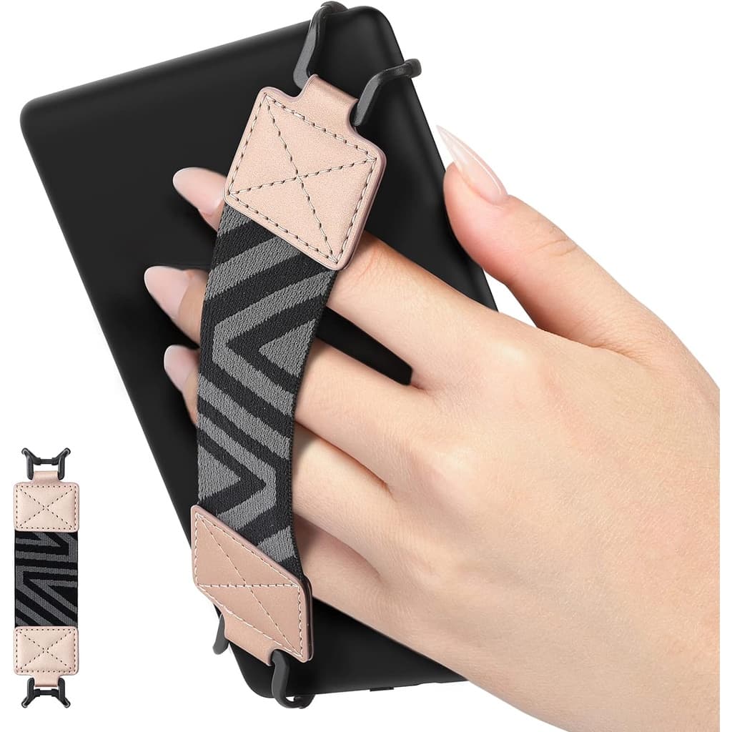 Moko Security สายคล้องมือสําหรับ 6-8 " Kindle Universal Holder Handle Grip High-Elasticity อเนกประสงค์เข็มขัดยางยืดที่ดีที่สุด Finger Grip แบบพกพาสําหรับ Lenovo/Sony Kindle E-Book รูปที่ 9