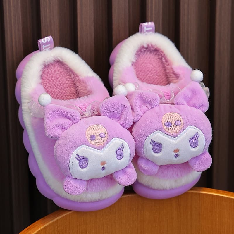 Reyno Sanrio Hello Kitty Cinnamoroll Kuromi Melody รองเท้าแตะ ผ้าฝ้าย กํามะหยี่ นุ่ม อบอุ่น เหมาะกับหน้าหนาว สําหรับผู้หญิง รูปที่ 6