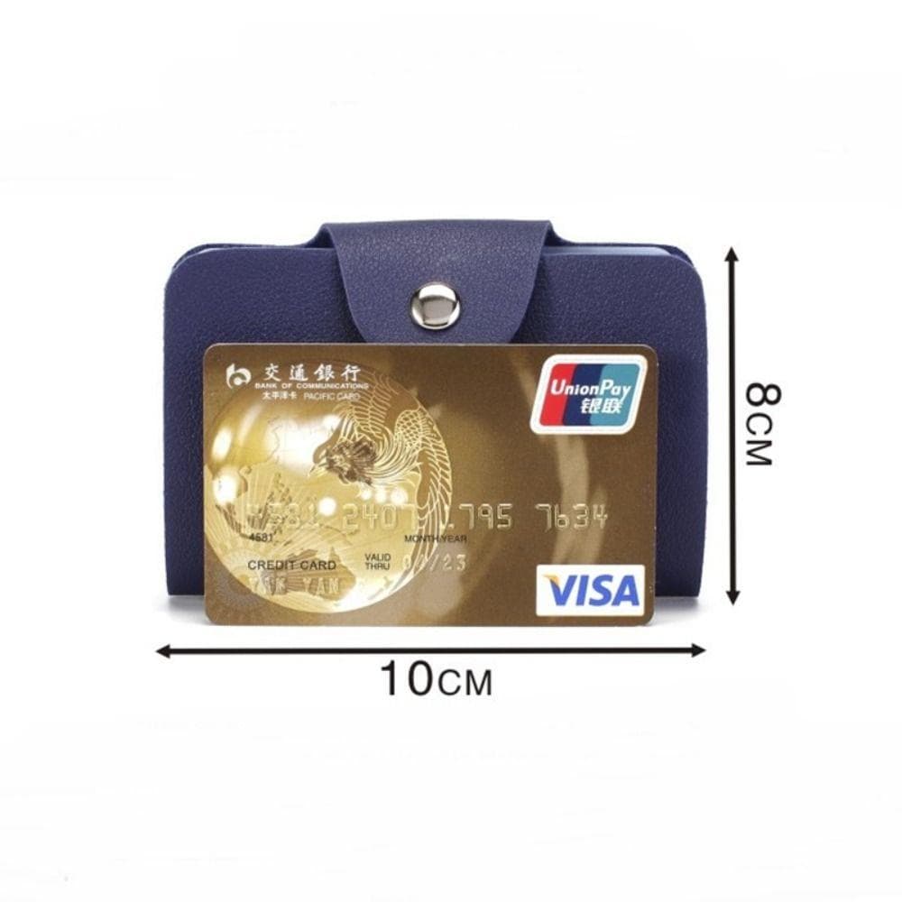 UUMIR กระเป๋าสตางค์หนัง สีพื้น 24 ช่อง สําหรับใส่บัตรเครดิต บัตรประชาชน รูปที่ 2