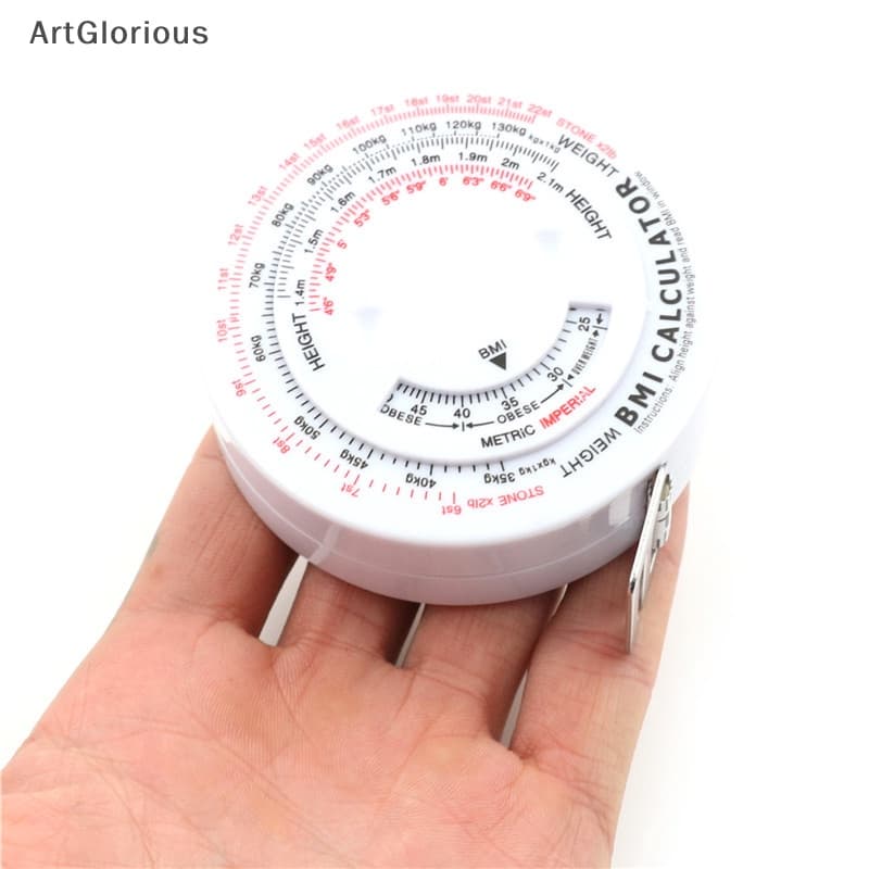 Art BMI Body Mass เทปแบบพับเก็บได้ 150 ซม.วัดเครื่องคิดเลข Diet ลดน้ําหนักเทปวัดเครื่องมือ N รูปที่ 4