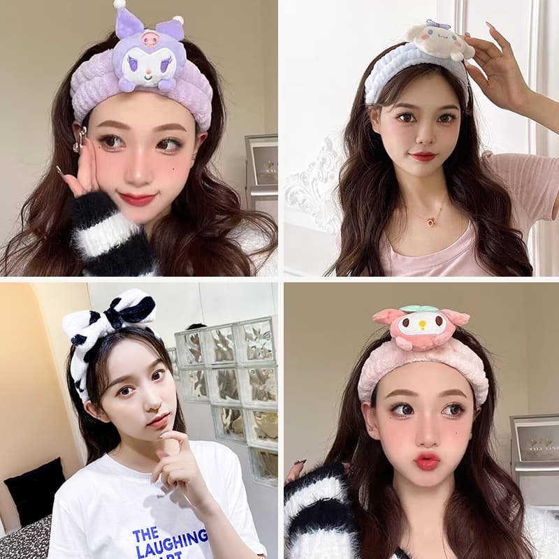 คาดผมน่ารัก ที่คาดผมล้างหน้า 4 สีให้เลือกรูปร่างการ์ตูนน่ารักล้างทำความสะอาดได้ รูปที่ 6