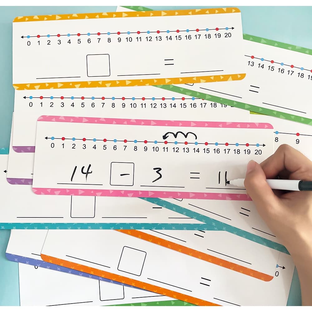 Preschool กระดาษลบตัวเลขคณิตศาสตร์ 0-20 สําหรับเด็ก รูปที่ 4