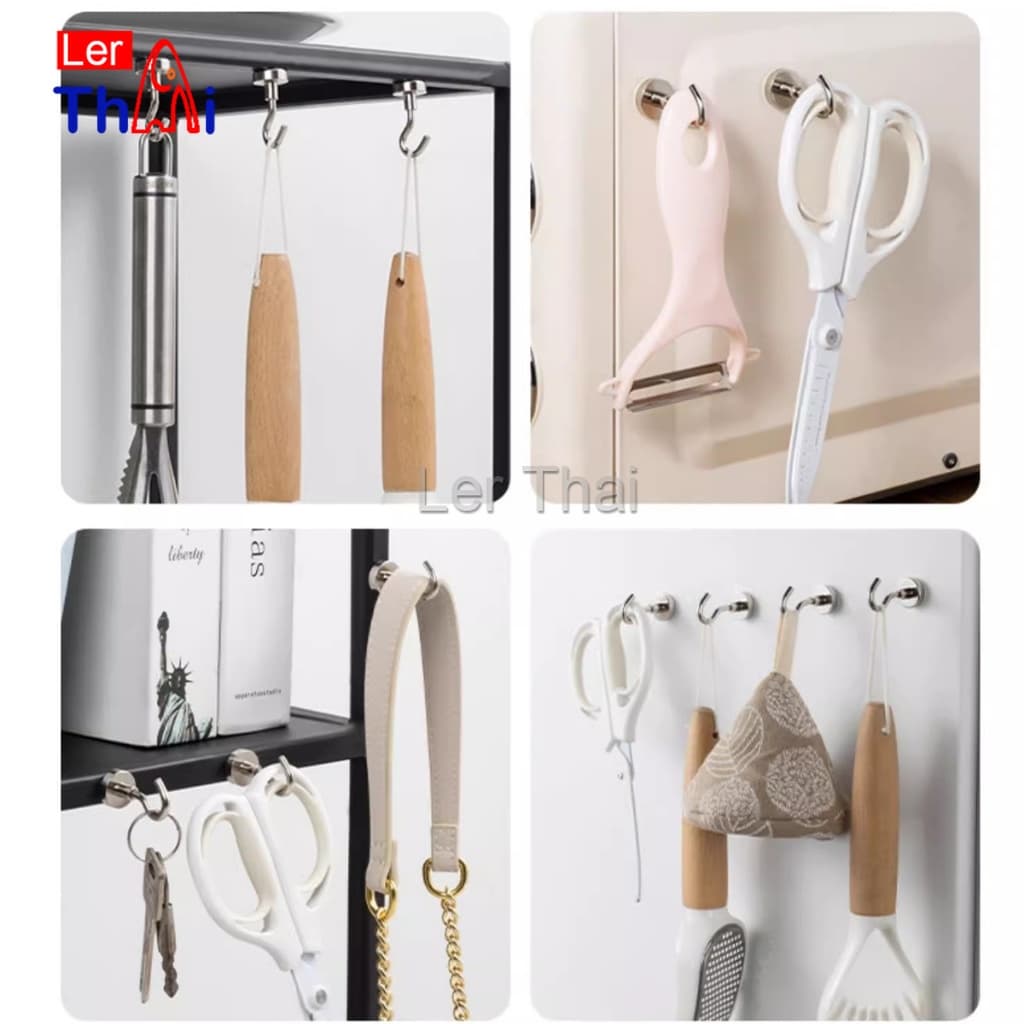 LerThai ตะขอแม่เหล็ก ใช้เกี่ยว ที่แขวนของ Magnetic Hooks รูปที่ 2