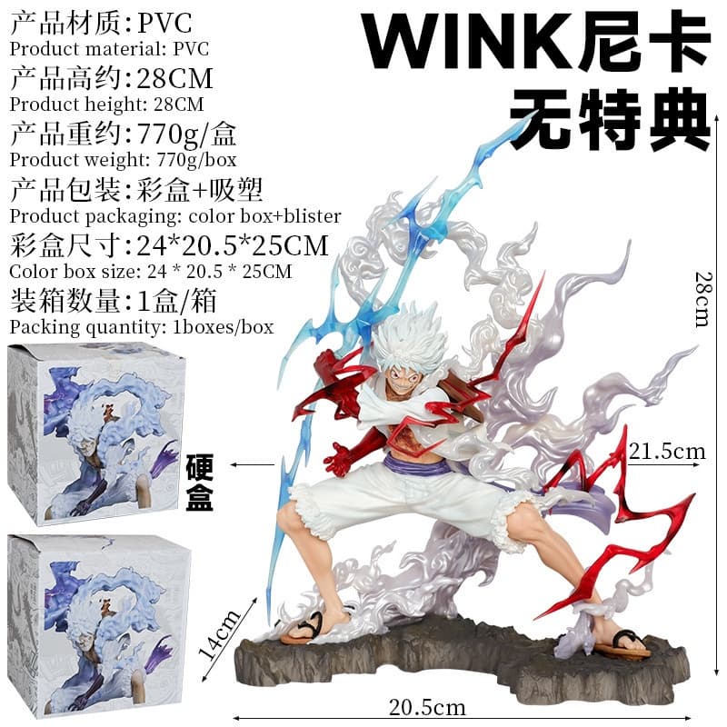 จัดส่งจากประเทศไทย โมเดลฟิกเกอร์ อนิเมะ One Piece Gear 5 Luffy Sun God Nika 5th 21 ซม. ของขวัญ สําหรับตกแต่งบ้าน รถยนต์ รูปที่ 6
