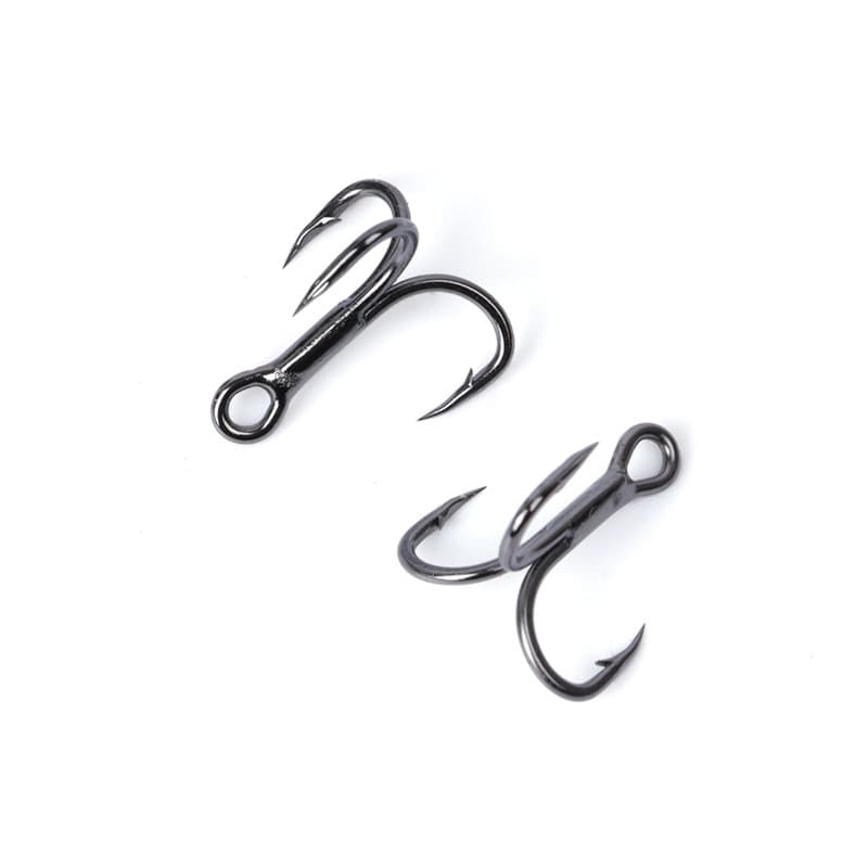 Outkit 10 ชิ้น 3x BLOOD SLOT Strong Super Sharp รอบ Treble Hook Antirust เหล็กคาร์บอนสูง 10-18 # Treble Hooks Fishing Tackle รูปที่ 5