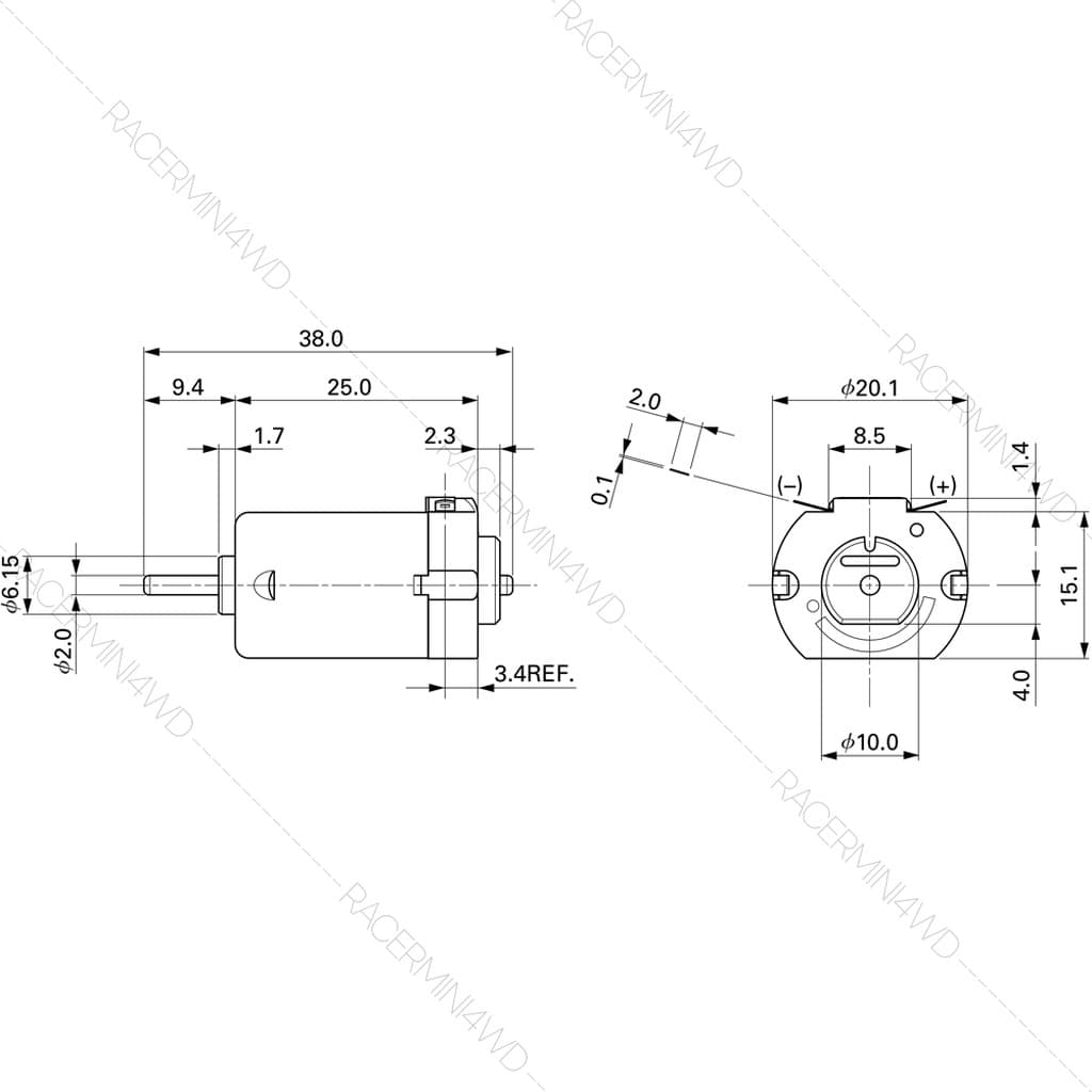 TAMIYA Mini 4WD Single-Shaft Motor มอเตอร์แกนเดียวรถมินิโฟร์วีล 15186 15307 15317 15318 15455 15477 15484 15485 15486... รูปที่ 3