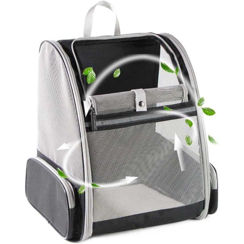 Cat Dog Backpack กระเป๋าเป้แมว กระเป๋าใส่สัตว์เลี้ยงสำหรับสุนัขและแมว ลูกสุนัข ตาข่ายระบายอากาศได้เต็มที่ รูปที่ 2