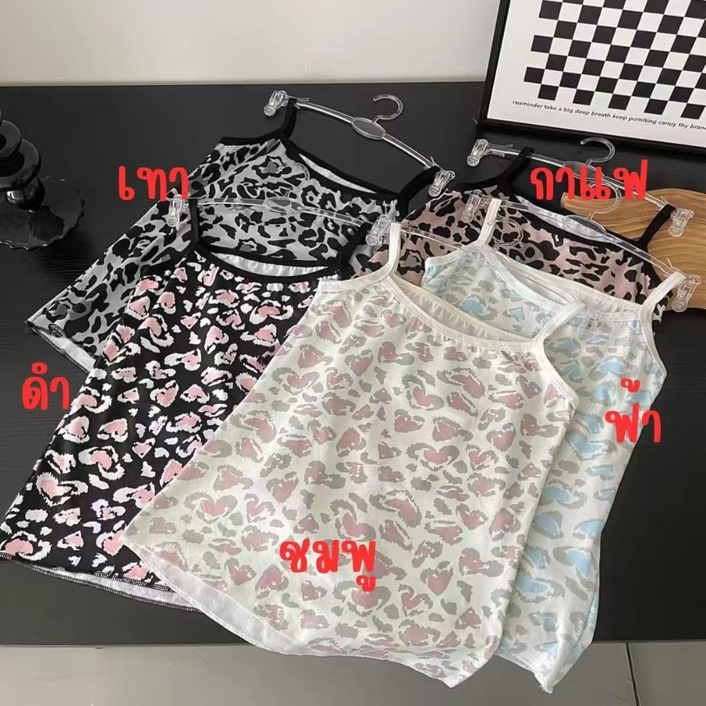 #420 เสื้อสายเดี่ยว เสื้อกล้าม สายเดี่ยว Cotton นุ่ม บาง ทอไร้ตะเข็บข้าง ใส่สบาย ระบายอากาศ สินค้า รูปที่ 4