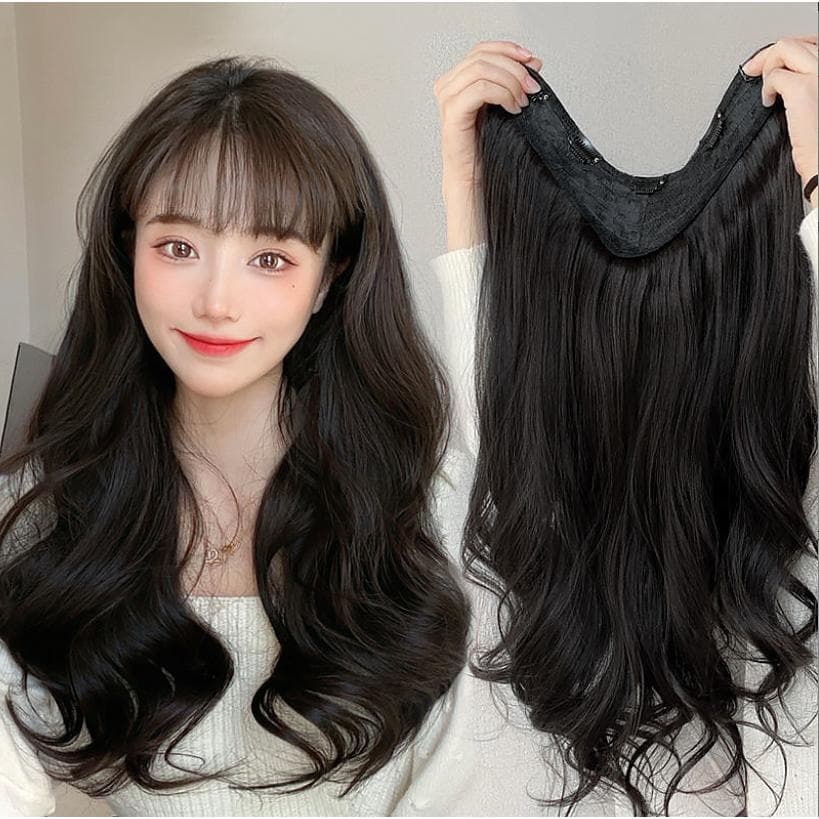 แฮร์พีชแพผมลอน สองสไตล์ ไหมนิ่ม ทนความร้อน ดูเป็นธรรมชาติ กิ๊บติดแน่น RenKin&Pursue รูปที่ 4