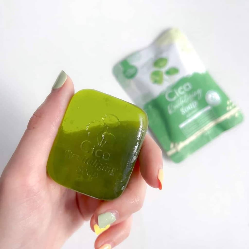 1 แถม 1 สบู่ใบบัวบกCica The charming garden CICA Soap 50 กรัม Cleansing รูปที่ 5