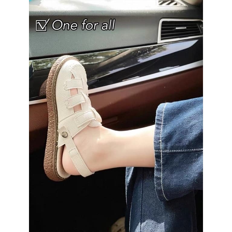 One for all จากไทย NEW TX507 รองเท้าแตะรัดส้นหัวโตสไตล์ญี่ปุ่น พื้นหนา3cm หนังนุ่มใส่สบาย รูปที่ 7