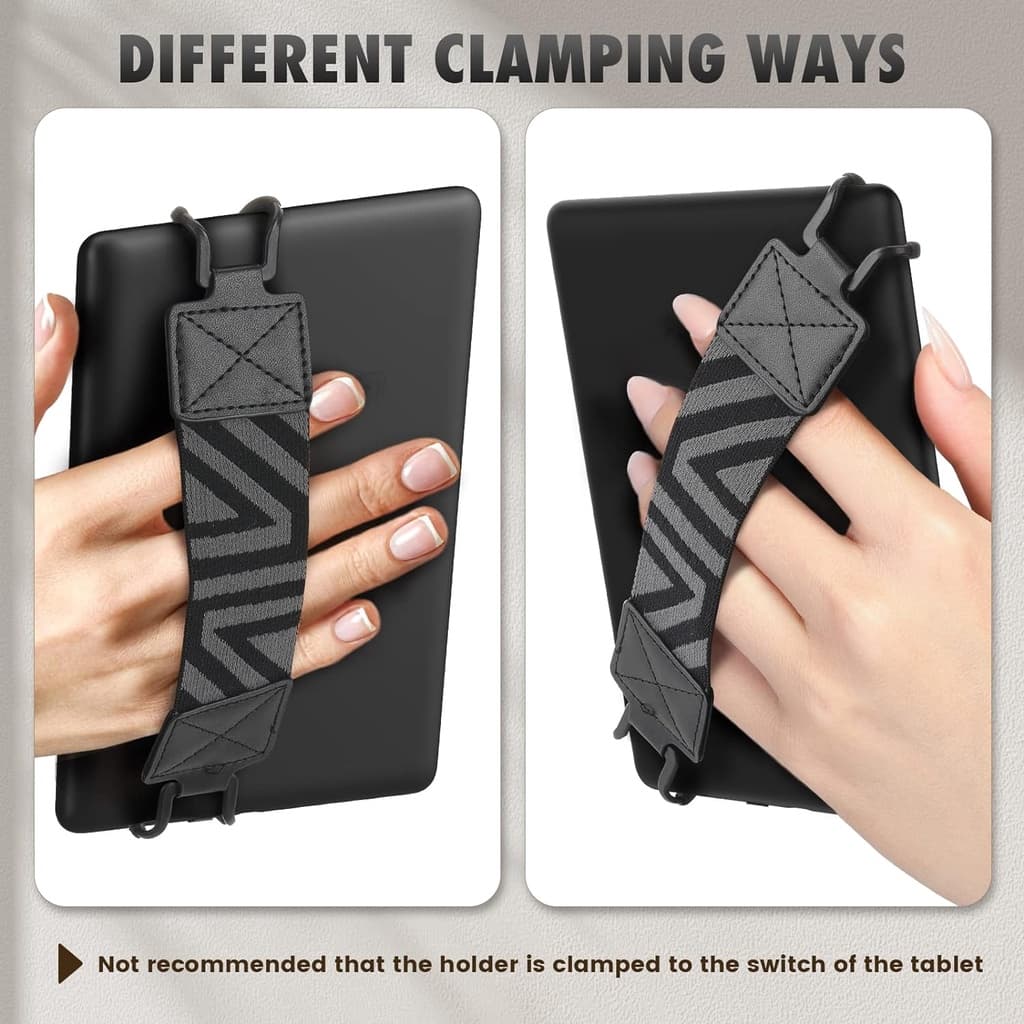 Moko Security สายคล้องมือสําหรับ 6-8 " Kindle Universal Holder Handle Grip High-Elasticity อเนกประสงค์เข็มขัดยางยืดที่ดีที่สุด Finger Grip แบบพกพาสําหรับ Lenovo/Sony Kindle E-Book รูปที่ 5