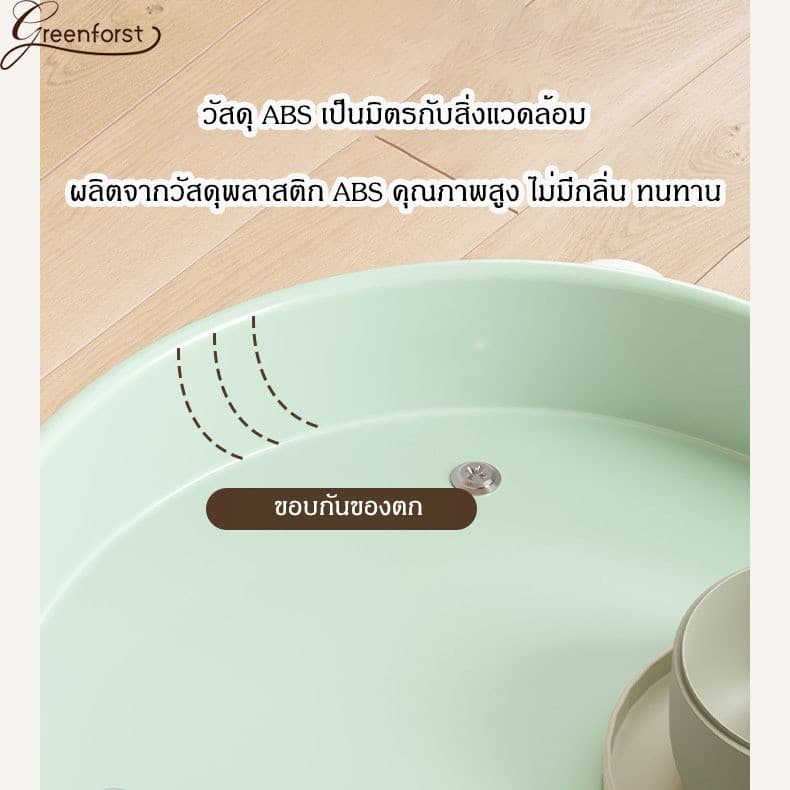 Greenforst ชั้นวางของ ชั้นวางขนาดเล็กน่ารักๆ ชั้นวางดอกไม้ โครงเหล็กมีล้อเลื่อน รุ่น 2041 รูปที่ 7
