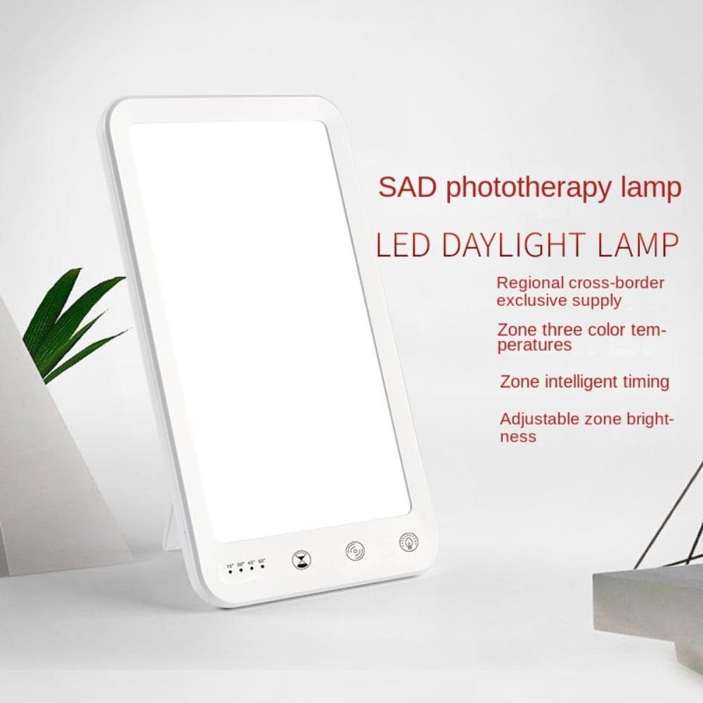 โคมไฟบําบัด COOLSO SAD, 10000 Lux Simulating โคมไฟเดย์ไลท์ LED แสงเดย์ไลท์ธรรมชาติ, การควบคุมแบบสัมผัส 5 ระดับความสว่าง Phototherapy Sad Therapy Light รูปที่ 8