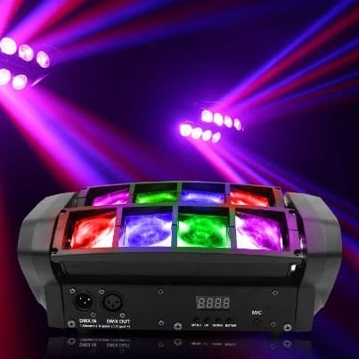 ไฟแฟลชเวที 60 วัตต์ ไฟเวที ไฟแฟลช KTV แฟลช LED Light Bar ไฟหัวเลเซอร์ led mini spider light หรือไฟแมงมุม รูปที่ 3