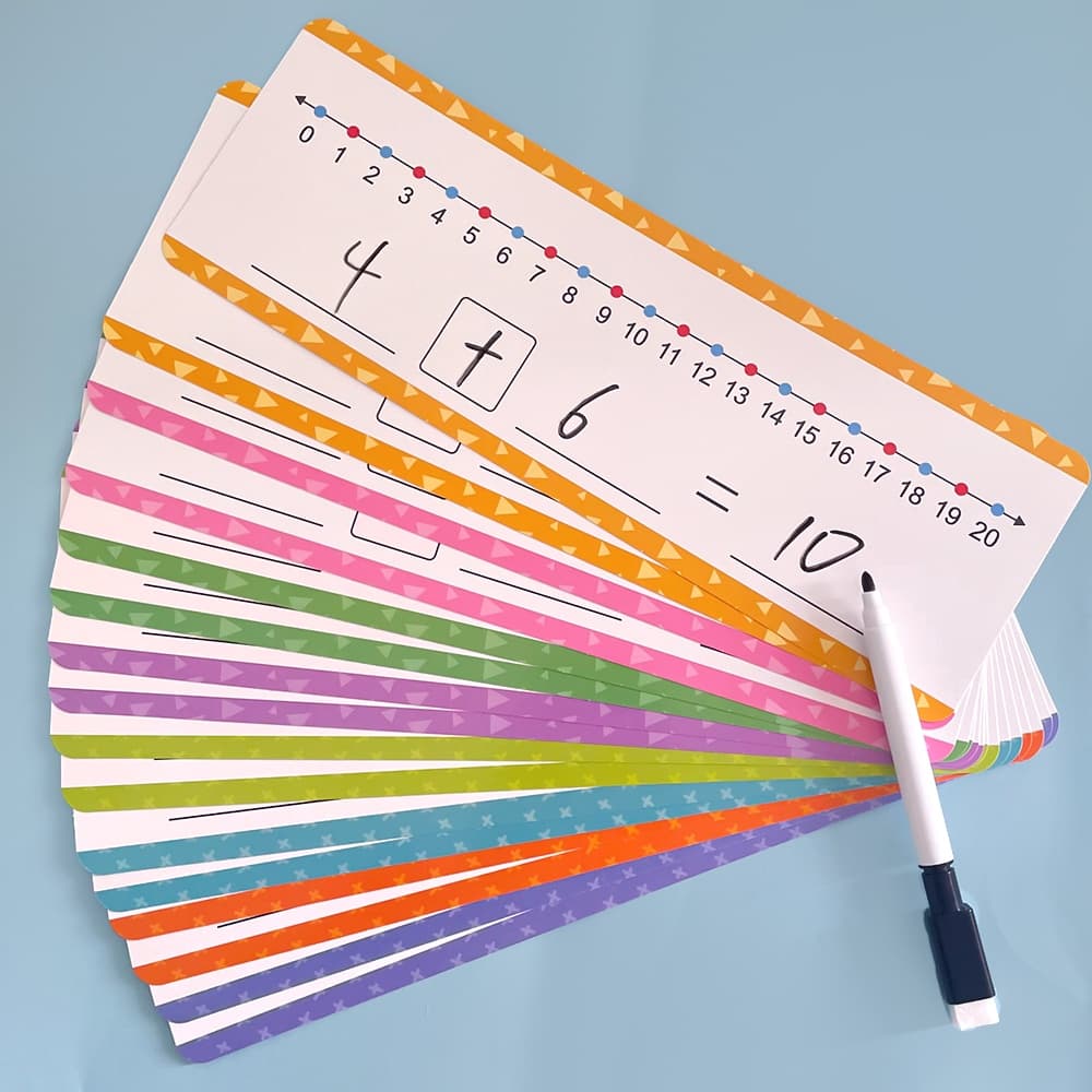 Preschool กระดาษลบตัวเลขคณิตศาสตร์ 0-20 สําหรับเด็ก รูปที่ 2