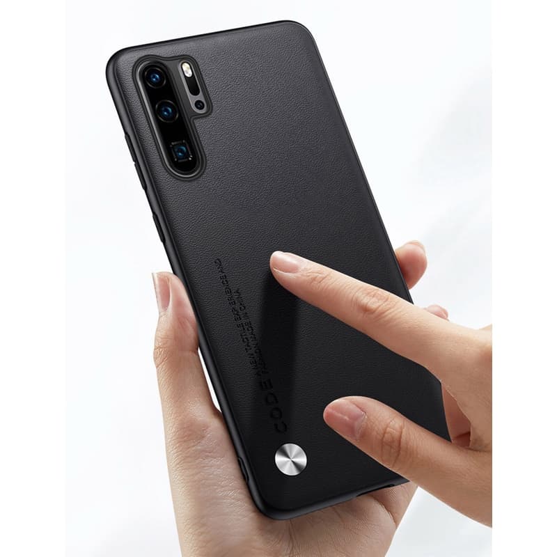 สําหรับ Huawei P30 / P30 Pro / P30 Lite แฟชั่น หนัง พื้นผิว ด้านหลัง เคส TPU นิ่ม กรอบป้องกัน รูปที่ 6