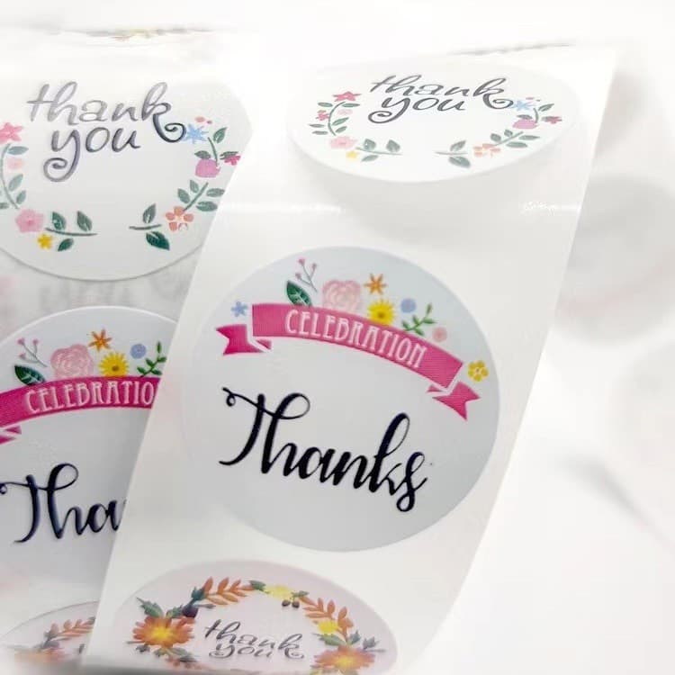 โค้ด สติกเกอร์ขอบคุณ 500 ดวง /ม้วน thank you สติกเกอร์เบเกอรี สติกเกอร์ สติ๊กเกอร์ขอบคุณ รูปที่ 6