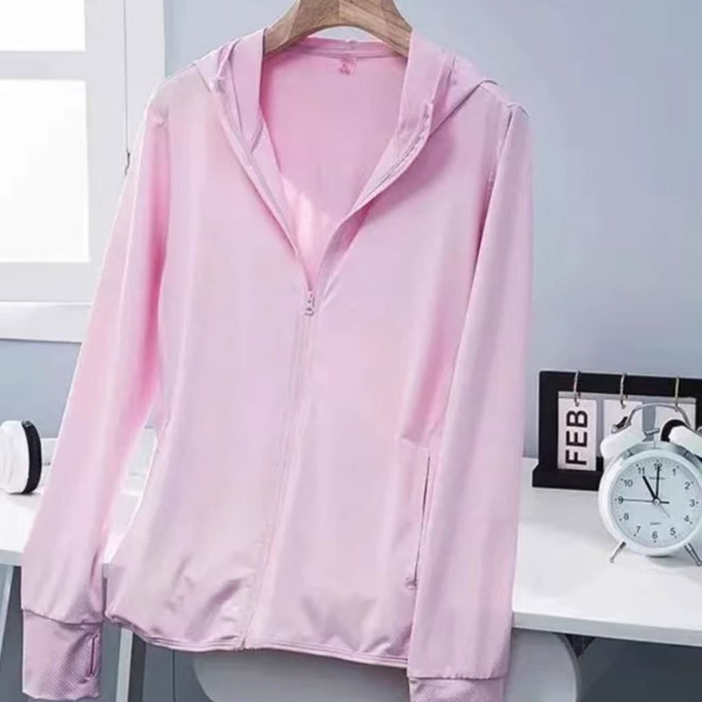 เสื้อกันแดด UPF50+ ผ้าไอซ์ ชุดฤดูร้อน สำหรับผู้ชายและผู้หญิง แบบบางเบา มี 7 สีให้เลือก รูปที่ 8