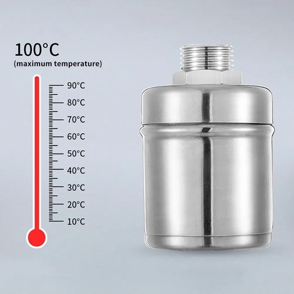 MOVATEK ลูกลอยควบคุมน้ำอัตโนมัติขนาด 1/2" สแตนเลส 304 วาล์วลูกลอย หยุดอัตโนมัติเมื่อน้ำเต็ม รูปที่ 4