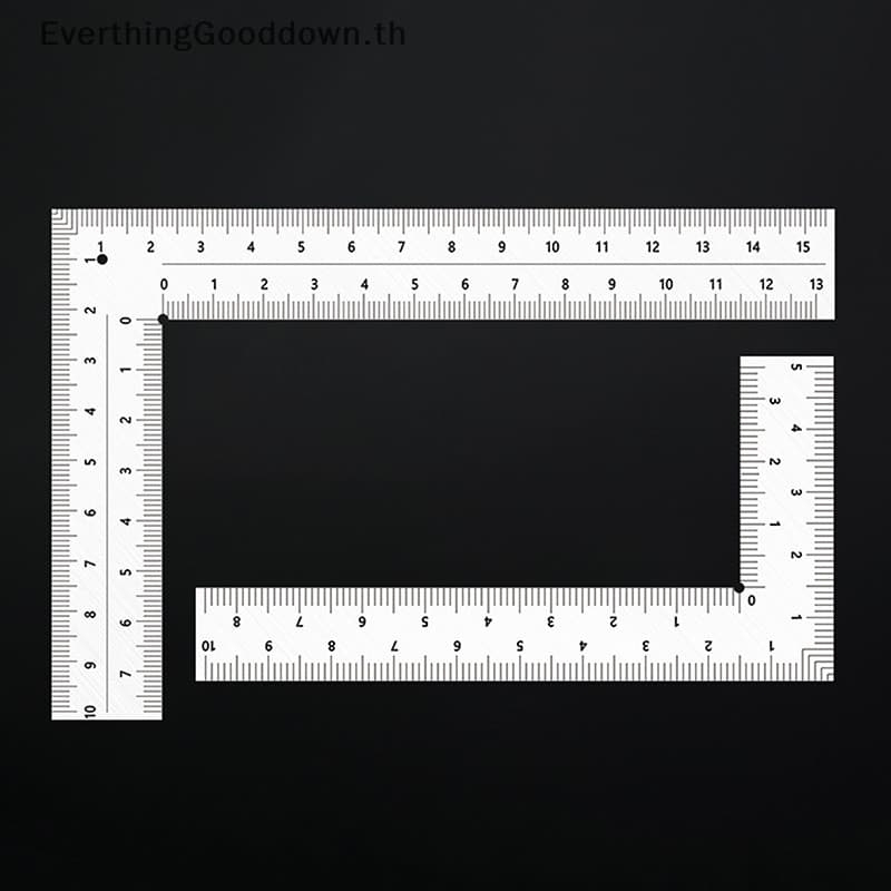 EVER Framing ไม้บรรทัดวัดเค้าโครงเครื่องมือสแตนเลสสแควร์มุมขวาไม้บรรทัด Precision สําหรับอาคาร Framing Gauges TH รูปที่ 2