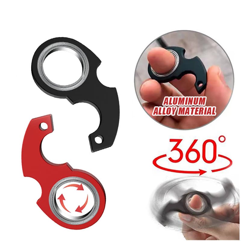 พวงกุญแจ หมุนได้ ของเล่นช่วยลดความเครียด สองสี Fidget Spinner รูปที่ 5