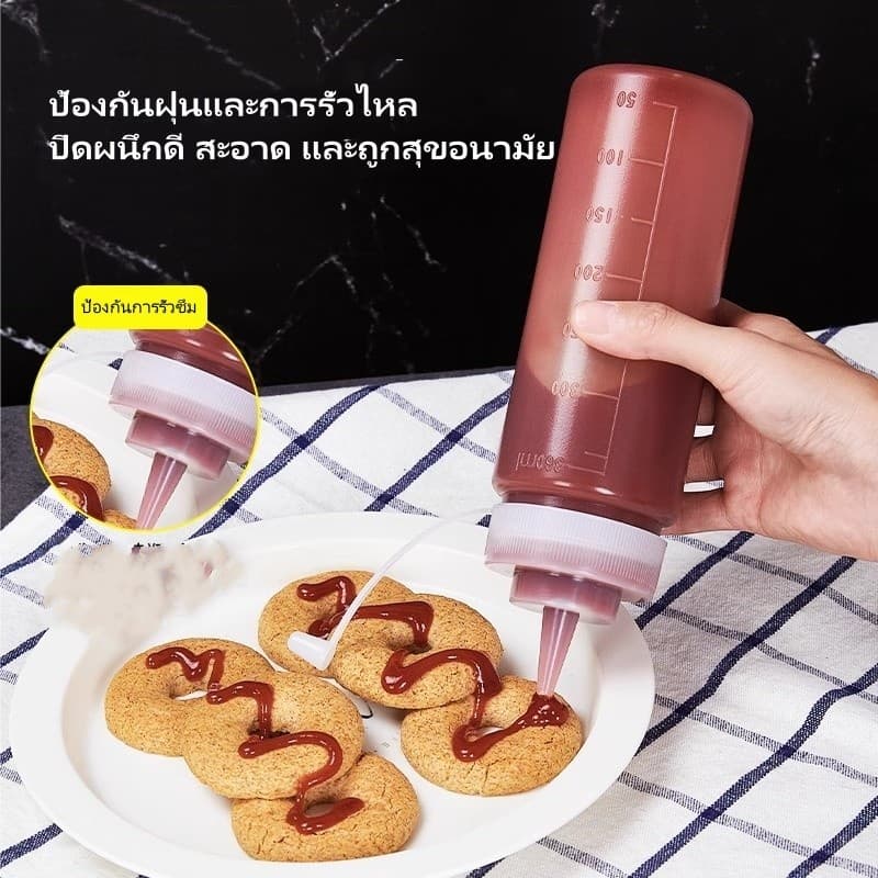 litai ขวดบีบซอส/ซอสสลัดมะเขือเทศ กระปุกบีบปากแหลมพลาสติก/ขวดซอสปรุงรสในครัวเรือน รูปที่ 5