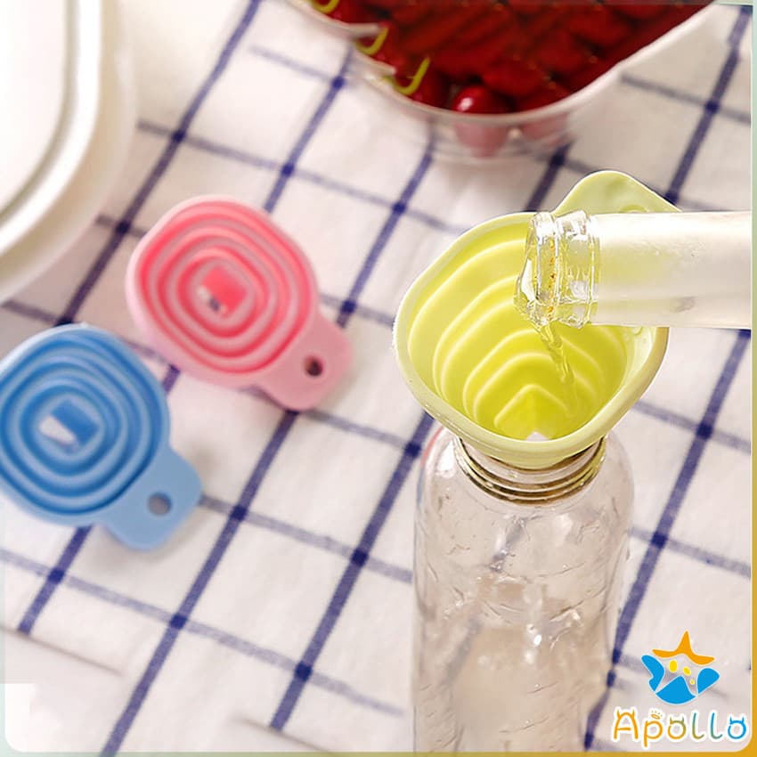 Apollo กรวยซิลิโคน พับเก็บประหยัดพื้นที่ พกพาสะดวก Silicone funnel รูปที่ 4
