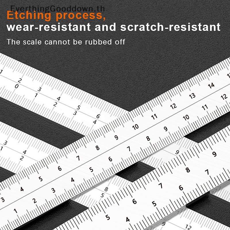EVER Framing ไม้บรรทัดวัดเค้าโครงเครื่องมือสแตนเลสสแควร์มุมขวาไม้บรรทัด Precision สําหรับอาคาร Framing Gauges TH รูปที่ 4