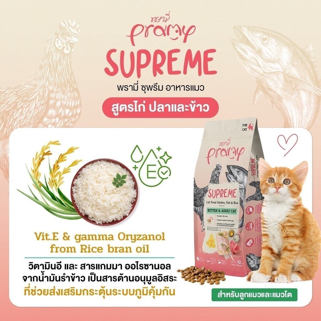 Pramy supreme อาหารแมว พรามี่ สุพรีม อาหารเม็ด อาหารสัตว์เลี้ยง รูปที่ 7