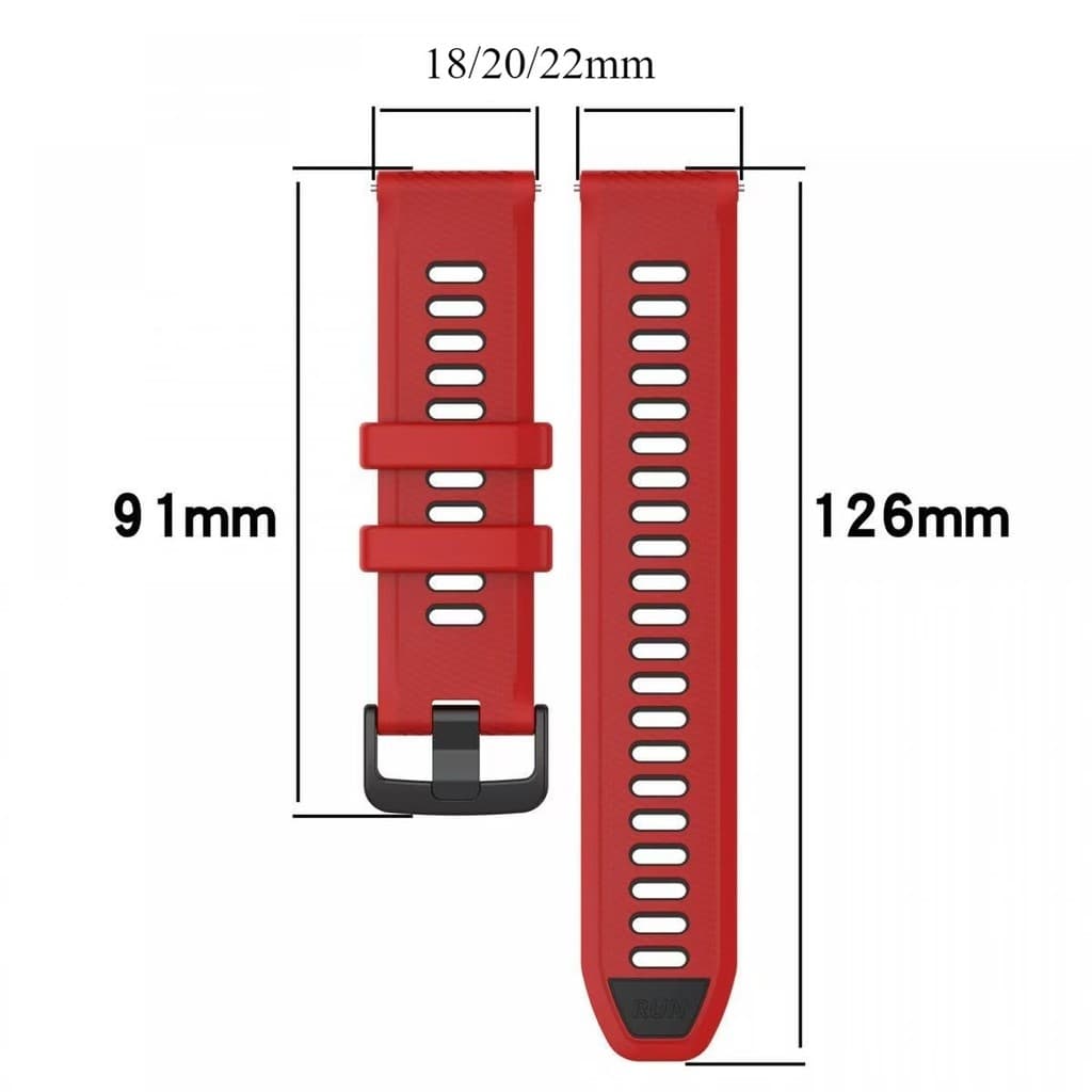 สายนาฬิกาgarmin265/265s/255/255s/245/245s/165/55/venu2/venu2s/venu3/venu3s/venu2plusสองสีชลิโคน รูปที่ 9