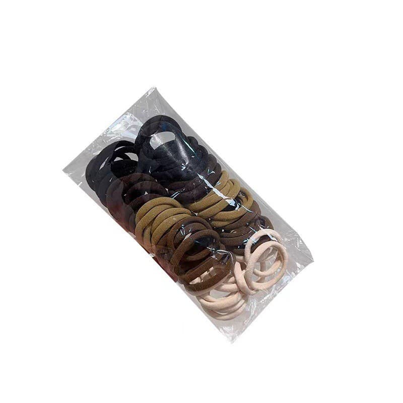Fifty Milk Coffee Color Rubber Band Hair Tie รูปที่ 5