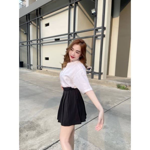 กระโปรงนักศึกษาพลีทมีขอบ ยาว16,18,20 ผ้านาโน รูปที่ 3