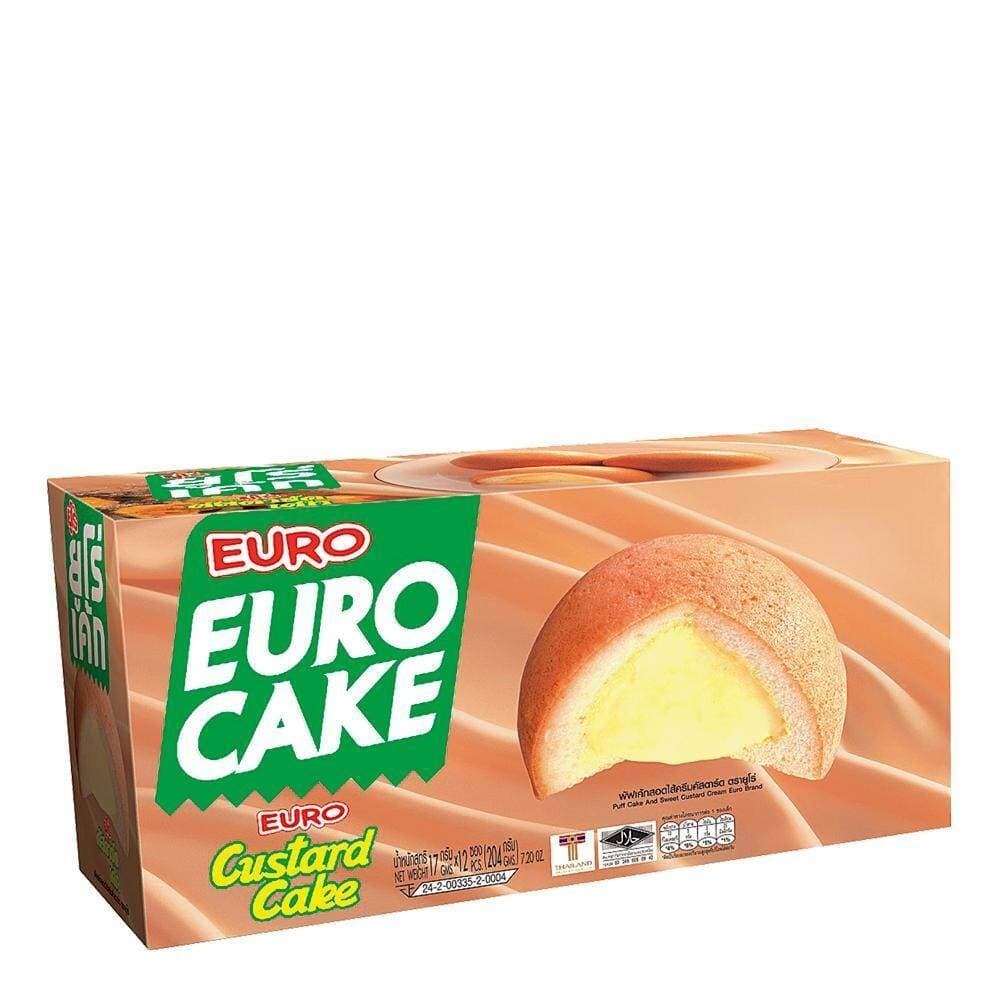 Euro Cake ขนมยูโร่ คัสตาร์ดเค้ก พัฟเค้กสอดไส้ ขนมพายสอดไส้ เคลือบช็อกโกแลต ขนมทานเล่น รูปที่ 5
