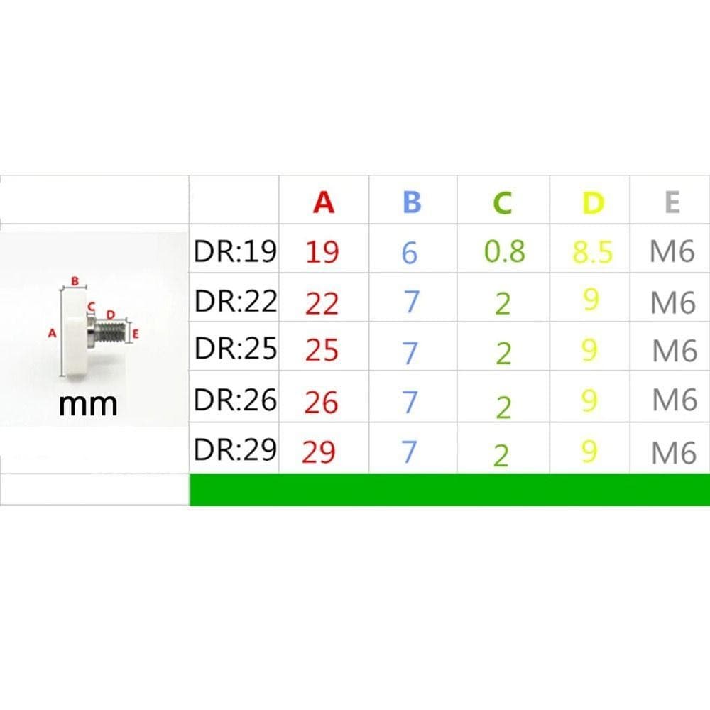 WILLUCK 1 ชิ้นตู้ย้ายล้อ,ไนลอนโลหะ M6 ด้ายภายนอกลิ้นชักแบริ่งรอก,ทนทานแบนพร้อมสกรูประตูบานเลื่อนลูกกลิ้งหน้าต่างติดตามอุปกรณ์เสริม รูปที่ 3