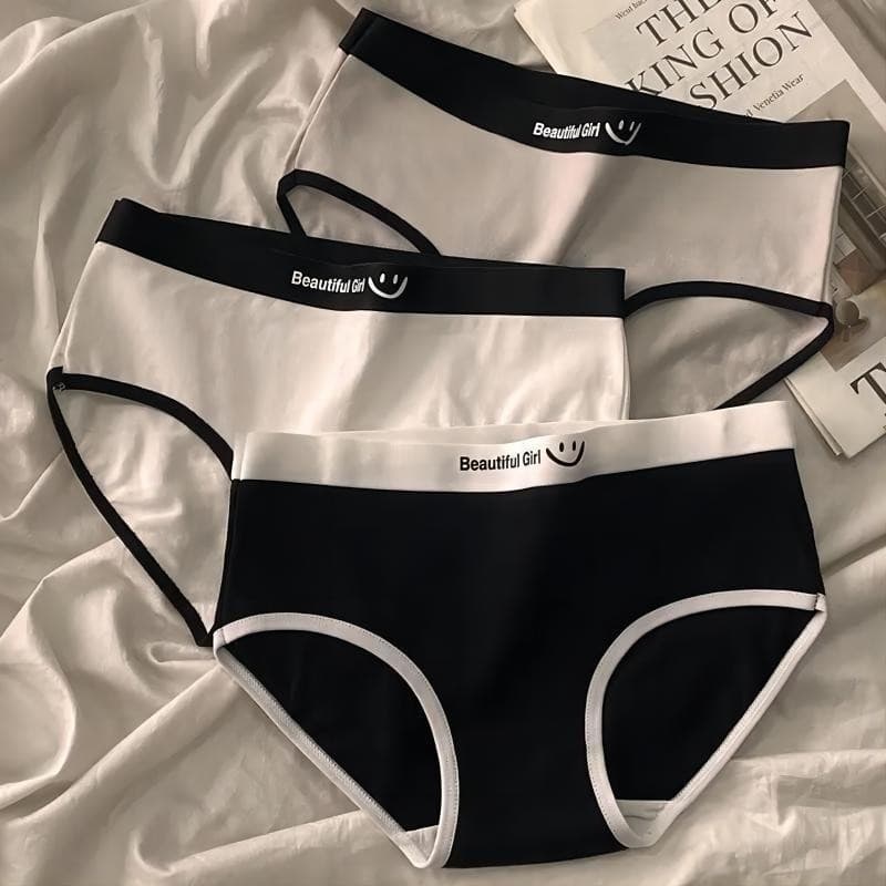 #059 กางเกงชั้นใน ผ้าฝ้าย ระบายอากาศ สวม ใส่สบาย ผ้านิ่มมาก Underwear กางเกงใน ผู้หญิง น่ารัก ผู้หญิง เสื้อ รูปที่ 2