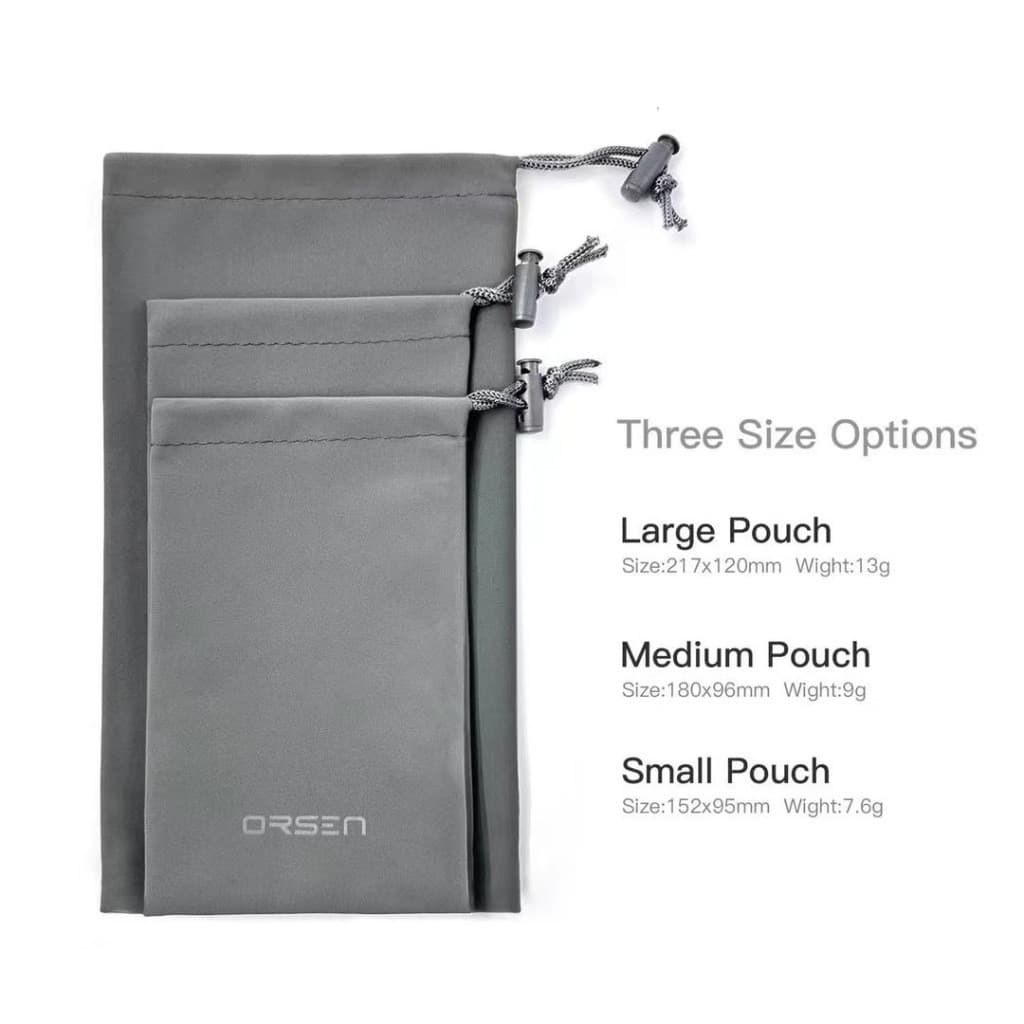 Orsen by Eloop Pouch ซองผ้า ถุงผ้าหูรูด ไซส์ S M Lกระเป๋าหูรูด อเนกประสงค์ ซองใส่พาวเวอร์แบงค์ ของแท้ รูปที่ 5