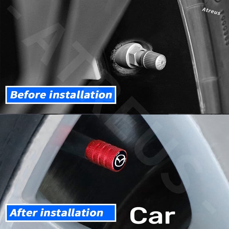 4 ชิ้น Mazda จุกปิดท่อเติมลมยาง​ สำหรับรถยนต์​ จุกลมยาง​อลูมิเนียมอัลลอยด์ จุกลมยางรถยนต์ สำหรับ Mazda 2 3 CX5 CX30 CX8 CX3 Mazda2 6 5 CX9 BT50 รูปที่ 2