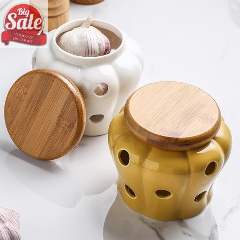 Af เซรามิคสีขาวกระเทียม Jar พร้อมฝาปิดประณีต Hollow Storage Jar กระเทียมขิง Jar เทียนโคมไฟในครัวเรือน Candy กล่อง A รูปที่ 4
