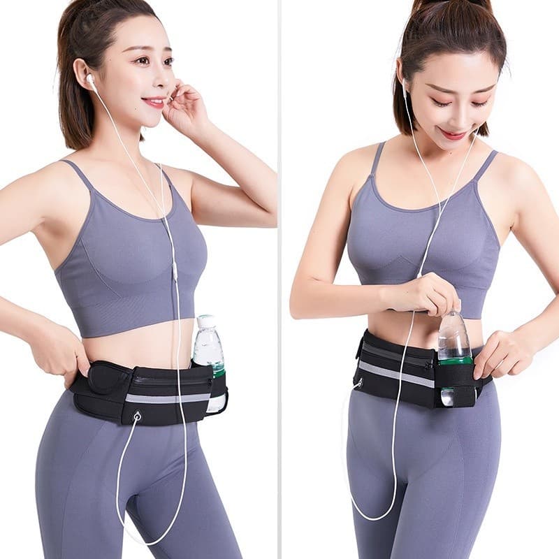 กระเป๋าคาดเอว กระเป๋าวิ่งออกกำลังกาย มีรูสายหูฟัง กันน้ำ Sport Waist Bag 4สี รูปที่ 3