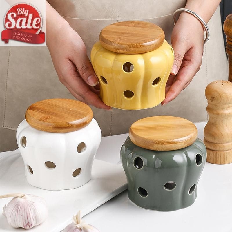 Af เซรามิคสีขาวกระเทียม Jar พร้อมฝาปิดประณีต Hollow Storage Jar กระเทียมขิง Jar เทียนโคมไฟในครัวเรือน Candy กล่อง A รูปที่ 6