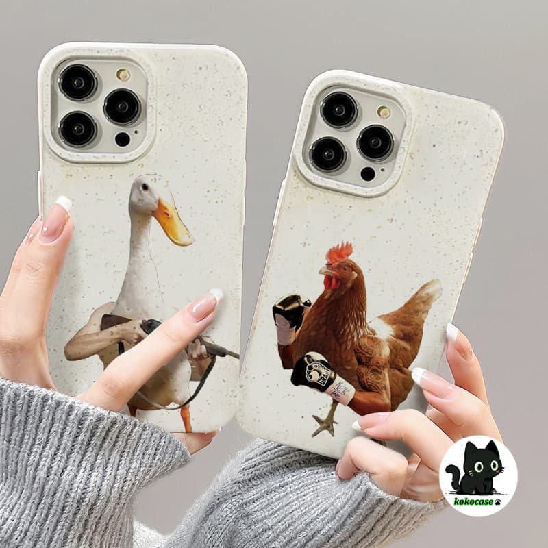 GOOD CASEสินค้า1บาท IPHONE11 14 13 12 15 Pro Max X XR XSMAX 14 7 Plus เคสโทรศัพท์มือถือการ์ตูนกันกระแทกไก่และเป็ดปลอม รูปที่ 2
