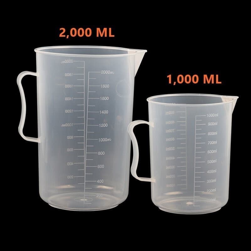 ถ้วยตวงพลาสติก สำหรับทำเครื่องประดับ บีกเกอร์พลาสติก ชนิดมีหู 100ml 250ml 500ml รูปที่ 3