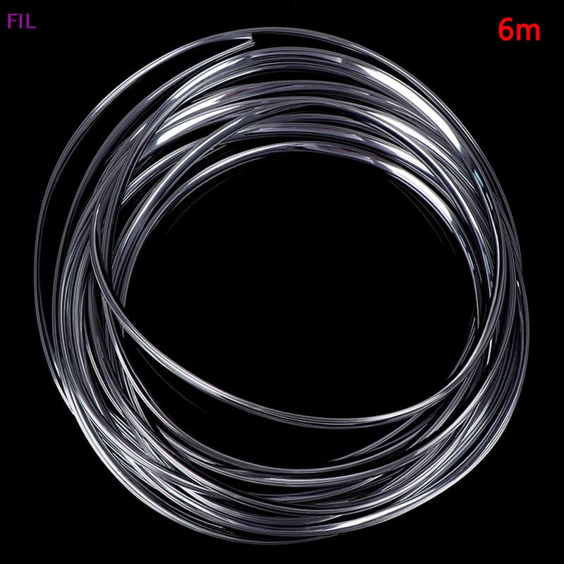 FIL 1 ม้วน 6M รถประตู Moulding Strip Chrome รถประตูขอบ Moulding Trim Strip รูปที่ 8
