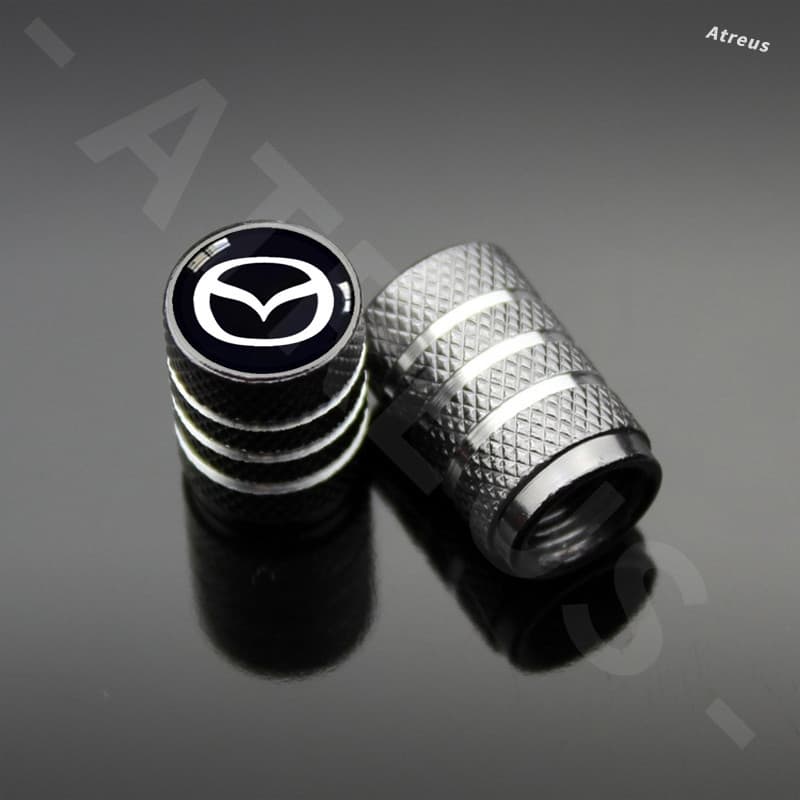 4 ชิ้น Mazda จุกปิดท่อเติมลมยาง​ สำหรับรถยนต์​ จุกลมยาง​อลูมิเนียมอัลลอยด์ จุกลมยางรถยนต์ สำหรับ Mazda 2 3 CX5 CX30 CX8 CX3 Mazda2 6 5 CX9 BT50 รูปที่ 4