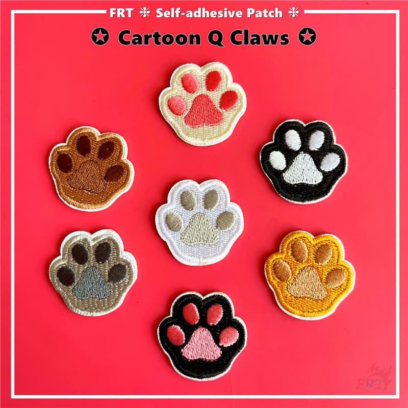 แผ่นสติกเกอร์ Q Claws มีกาวในตัว สําหรับติดตกแต่ง แผ่นแพทช์รีดติดเสื้อ สําหรับตกแต่งเสื้อผ้า กระเป๋า 1 ชิ้น รูปที่ 1