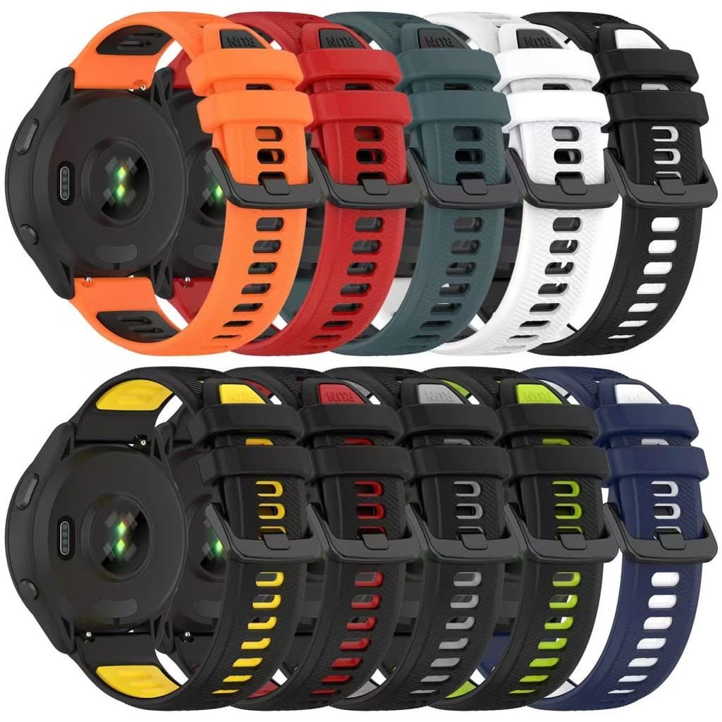 สายนาฬิกาgarmin265/265s/255/255s/245/245s/165/55/venu2/venu2s/venu3/venu3s/venu2plusสองสีชลิโคน รูปที่ 3